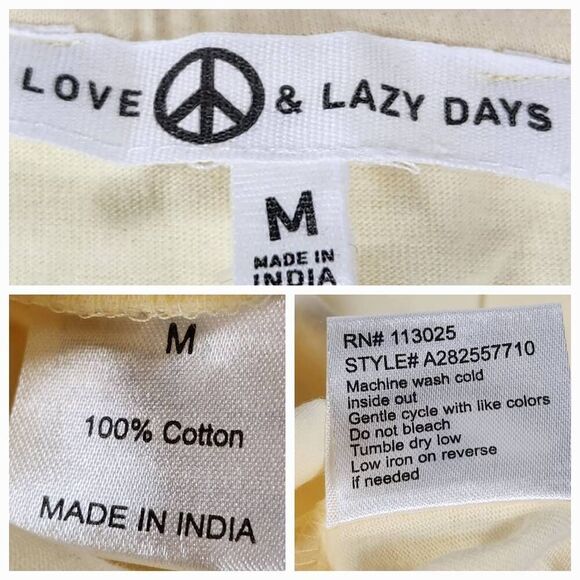 🔹️NWT Love & Lazy Days Yellow "Grand Canyon" Cuffed Sleeve Top Medium - Picture 12 of 12